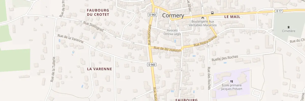 Plan du 2 Rue de Bir-Hakeim à Cormery