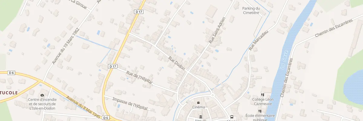 Plan du 8 Rue Dodon à L’Isle-en-Dodon