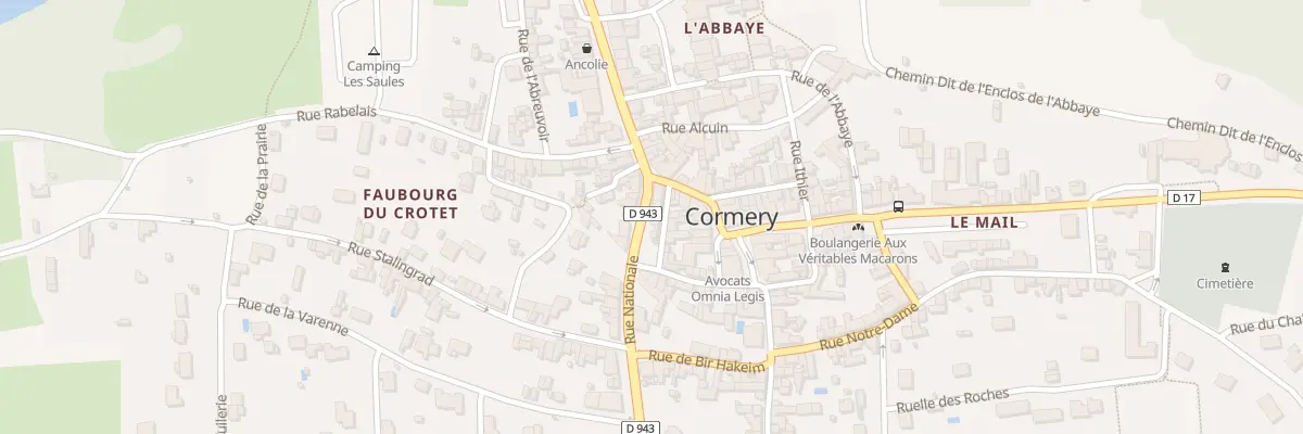 Plan du 29 Rue Nationale à Cormery