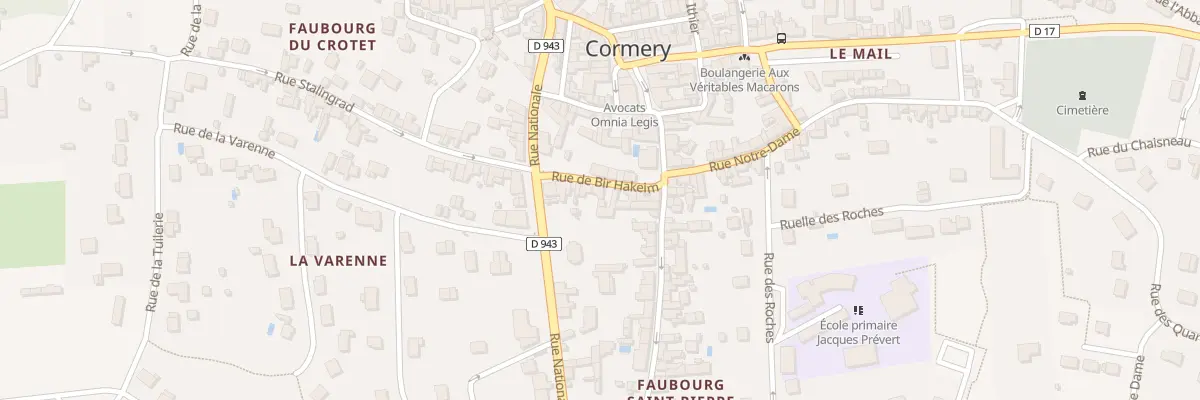 Plan du 10 Rue de Bir-Hakeim à Cormery