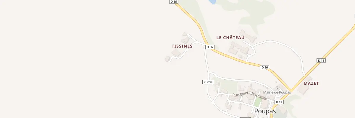 Plan du 5039 Tissines à Poupas