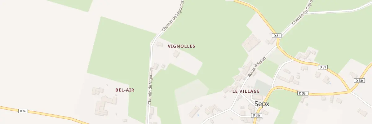 Plan du 82 Vignolles à Sepx