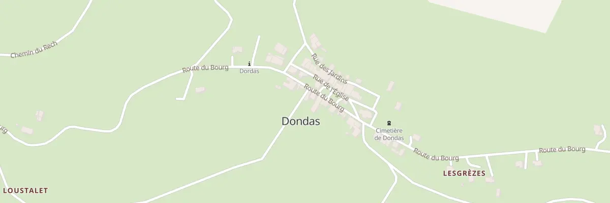 Plan du 5022 Le Bourg à Dondas