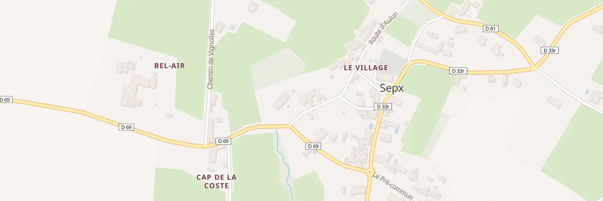 Plan du 79 Le Village à Sepx