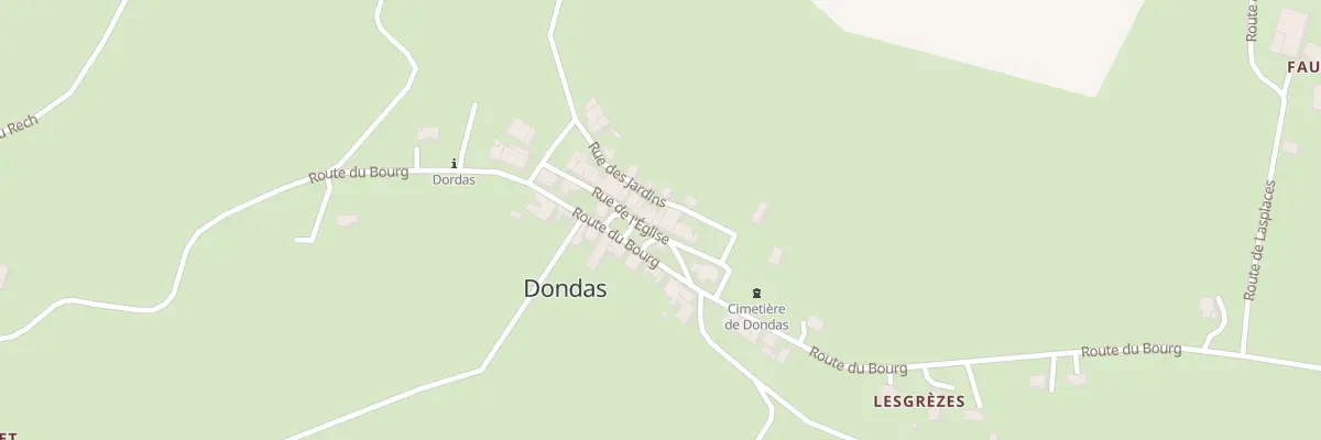 Plan du 5009 Le Bourg à Dondas