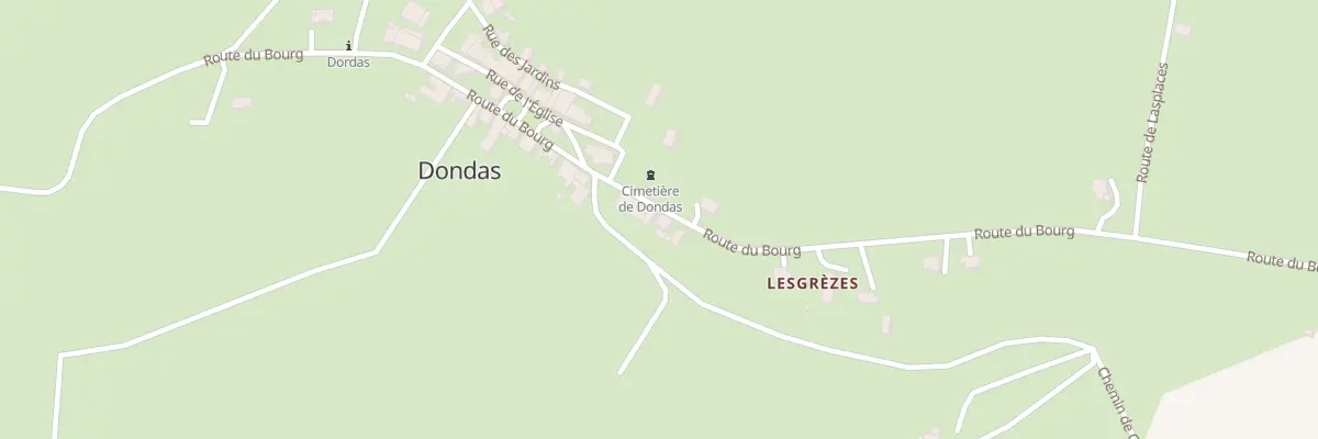 Plan du 1916 Rte du Bourg à Dondas