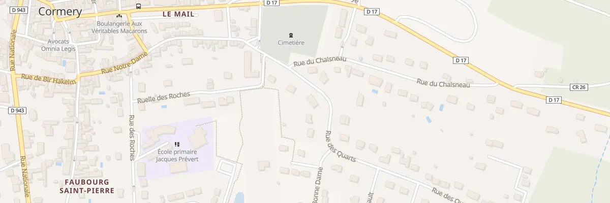 Plan du 6 Rue des Quarts à Cormery