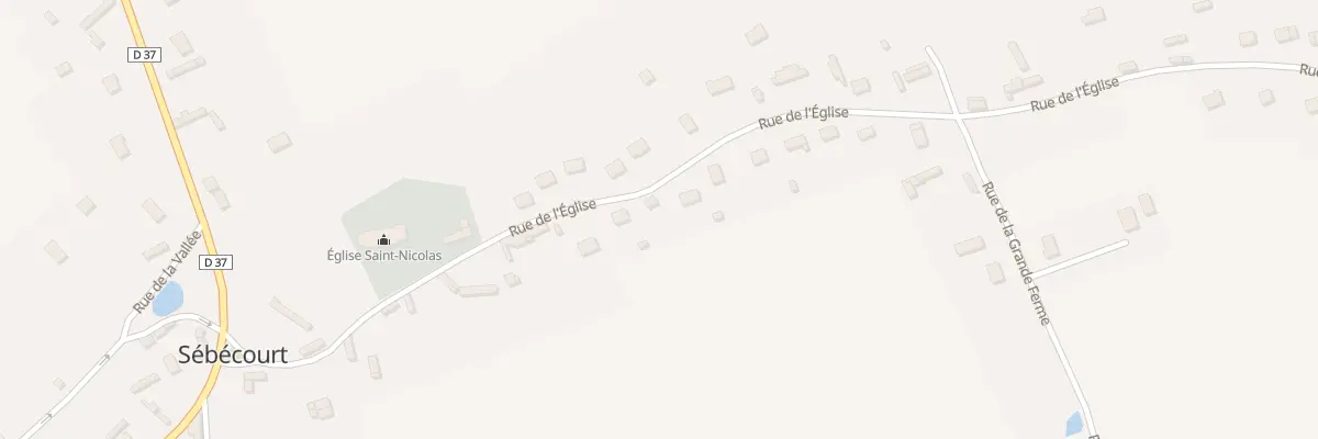 Plan du 12 Rue de l’Église à Sébécourt