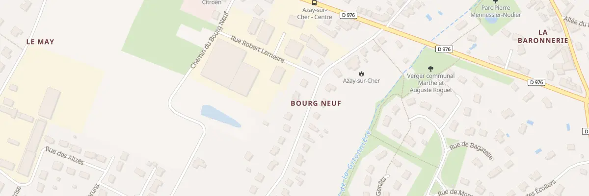 Plan du 9 Rue du Bourg Neuf à Azay-sur-Cher