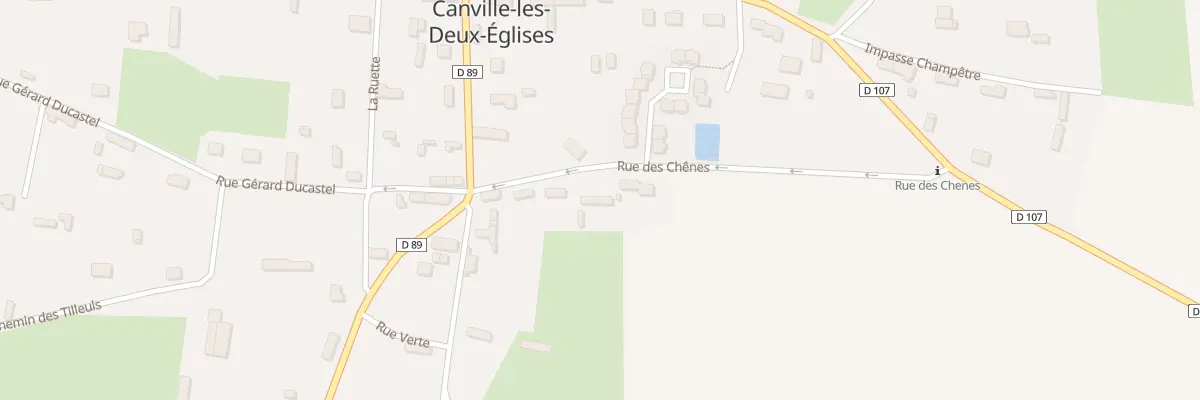 Plan du 10 Rue des Chenes à Canville-les-Deux-Églises