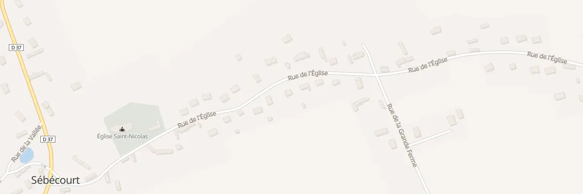 Plan du 16 Rue de l’Église à Sébécourt