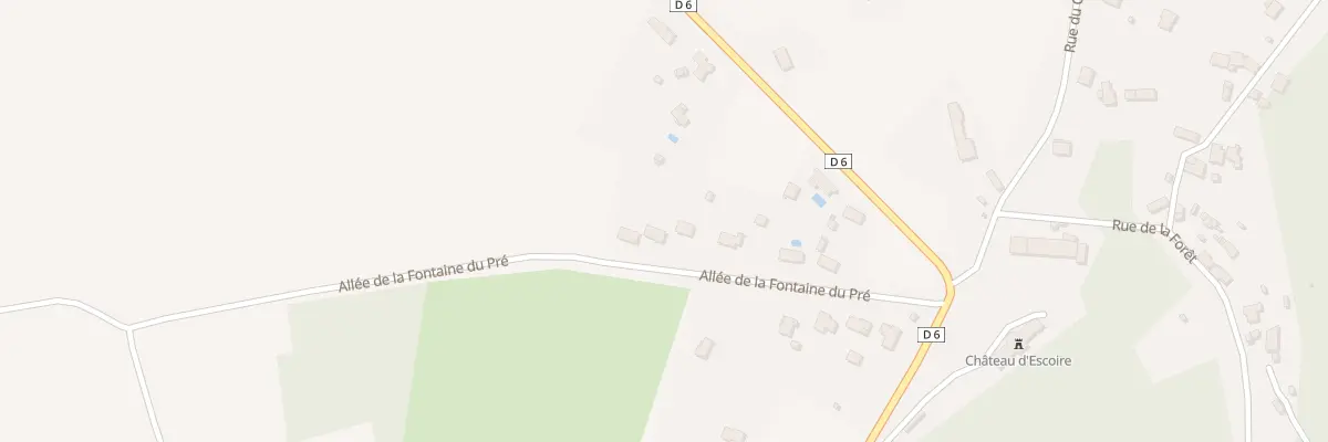 Plan du 14 All de la Fontaine du Pré à Escoire