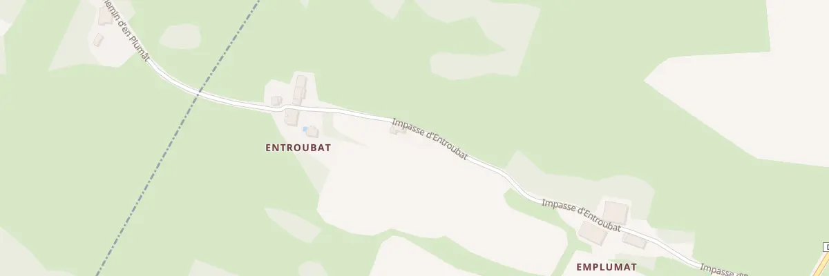 Plan de Entroubat à Saint-Frajou