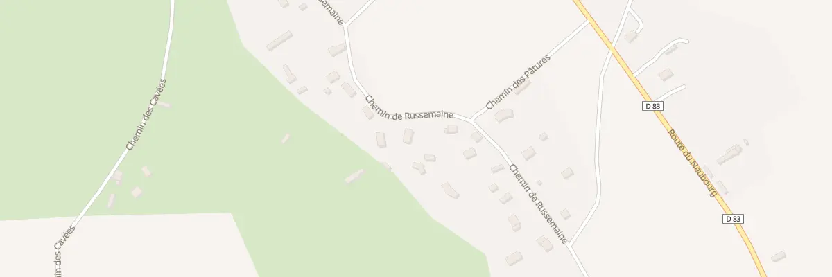 Plan du 214 Che de Russemaine au Bosc du Theil