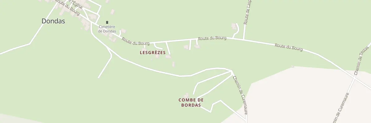 Plan du 2144 Rte du Bourg à Dondas