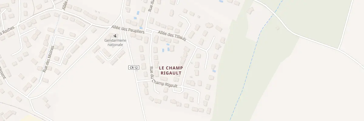 Plan du 5 All des Acacias à Cormery