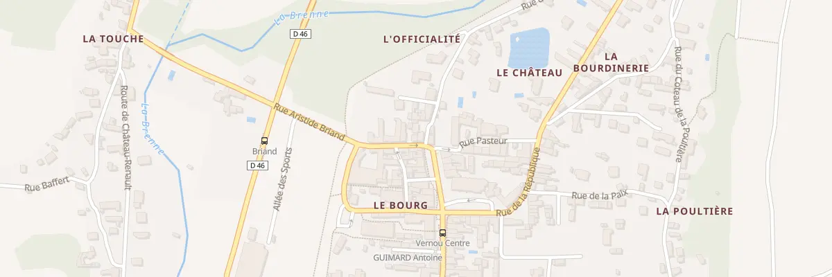 Plan du 3 Rue Aristide Briand à Vernou-sur-Brenne