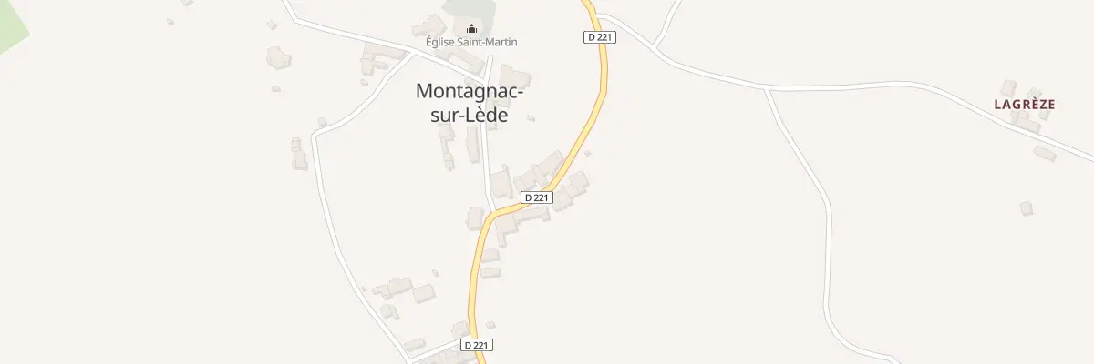 Plan du Bourg à Montagnac-sur-Lède