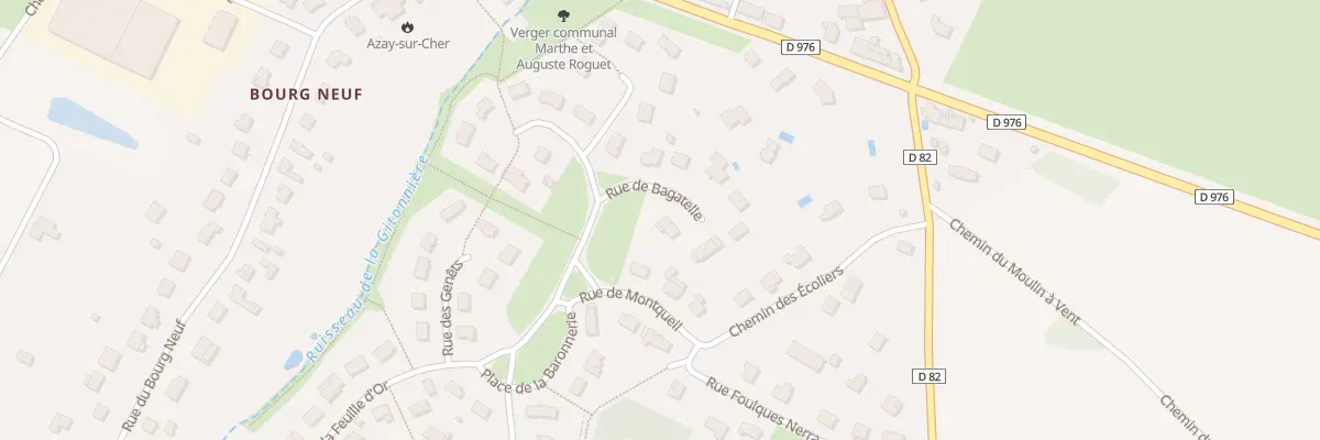 Plan du 1 Rue de Bagatelle à Azay-sur-Cher