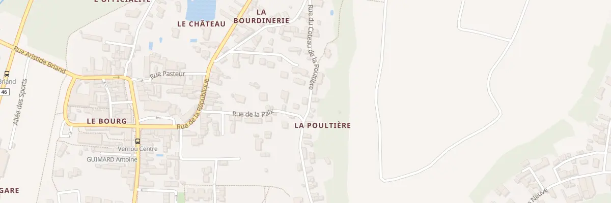 Plan du 16B Rue du Coteau de la Poultière à Vernou-sur-Brenne