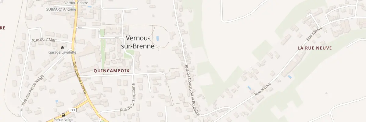 Plan du 8 Rue du Coteau de la Poultière à Vernou-sur-Brenne