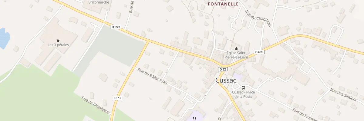 Plan du 25 Rue de Saint-Mathieu à Cussac