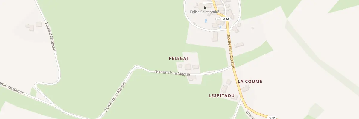 Plan du 9000 Pelegat à Castagnède