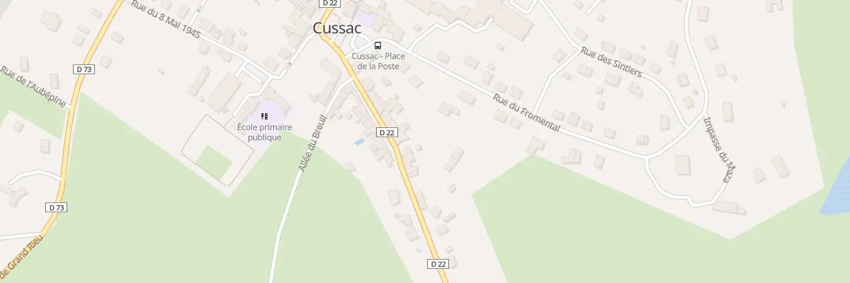 Plan du 23 Rue La Chapelle Montbrandeix à Cussac