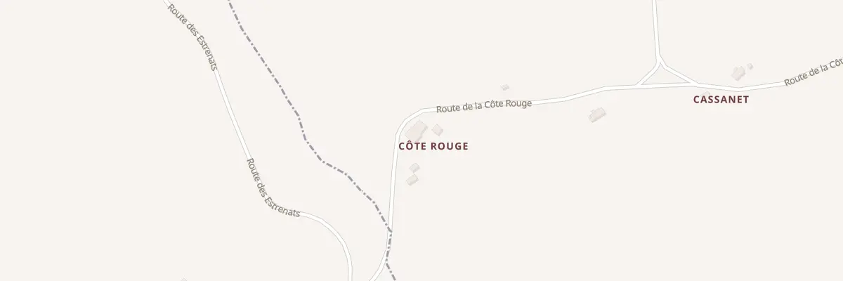 Plan du 5200 Côte Rouge à Cauzac