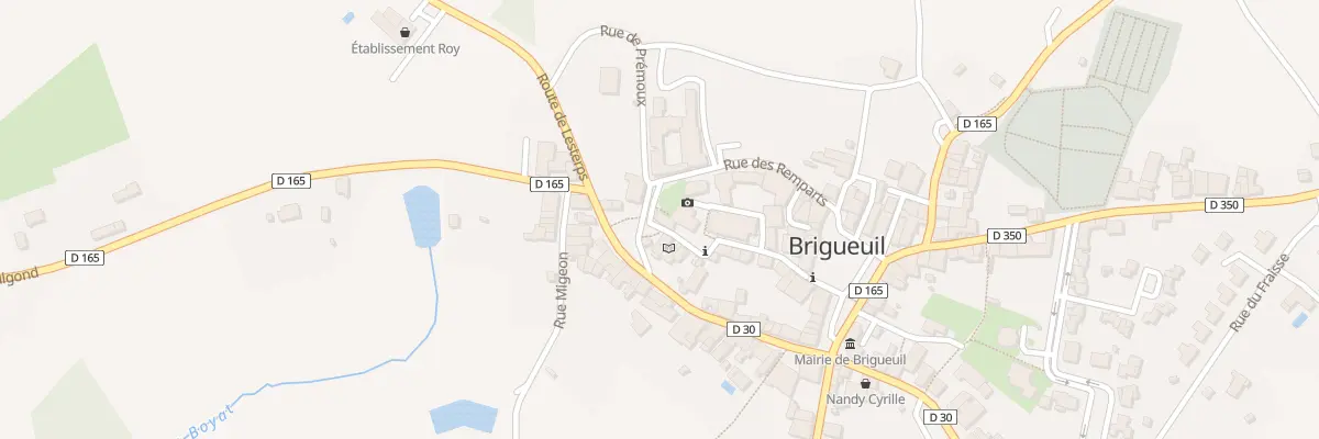Plan du 2 Rue des Remparts à Brigueuil