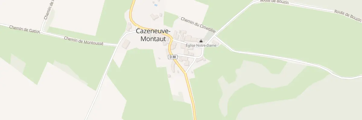 Plan du 1 Village à Cazeneuve-Montaut