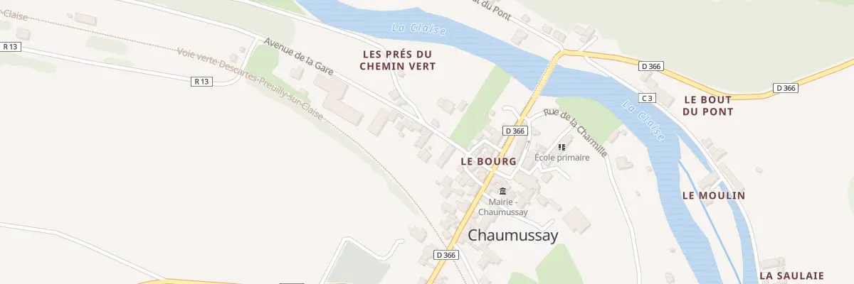 Plan du 9 Av de la Gare à Chaumussay