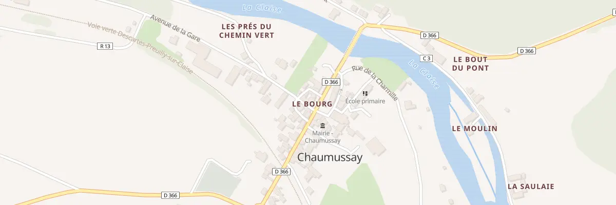 Plan du 2 Av de la Gare à Chaumussay
