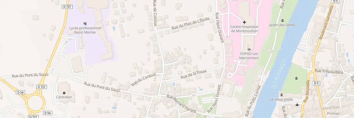 Plan du 13 Rue Gilbert Auboyer à Montmorillon