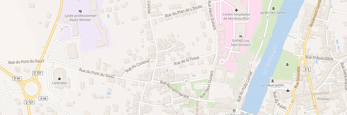 Plan du 16 Rue de la Fossé à Montmorillon