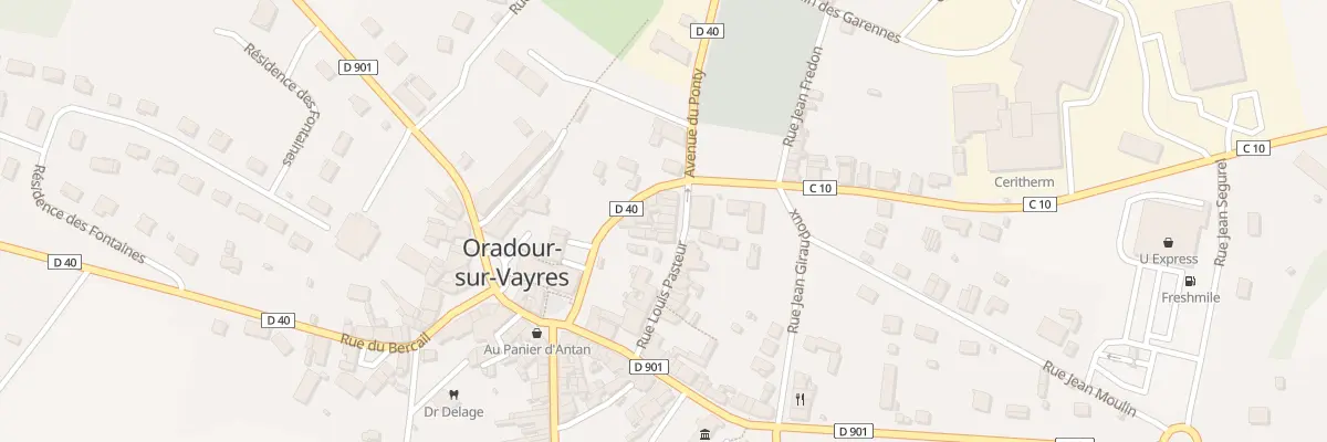 Plan du 11 Rue Louis Pasteur à Oradour-sur-Vayres