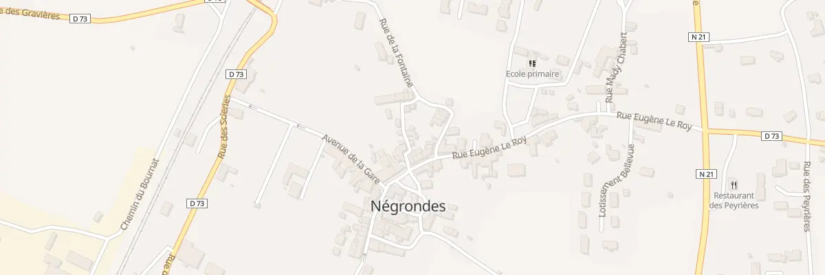 Plan du 2 Rue Albertine Guillaumy à Négrondes