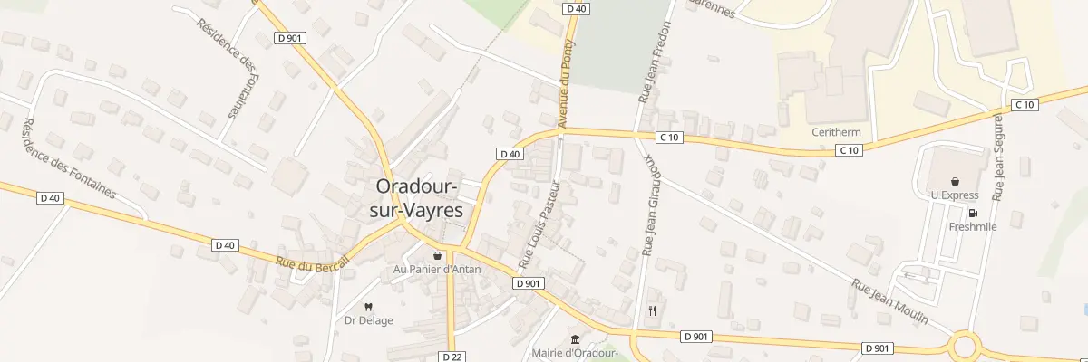 Plan du 7 Rue Louis Pasteur à Oradour-sur-Vayres