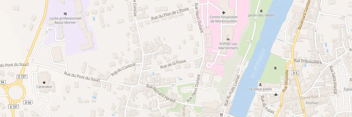 Plan du 10 Rue de la Fossé à Montmorillon