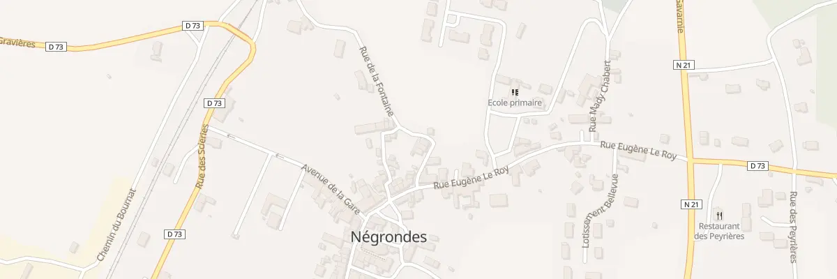 Plan du 5 Rue de la Fontaine à Négrondes