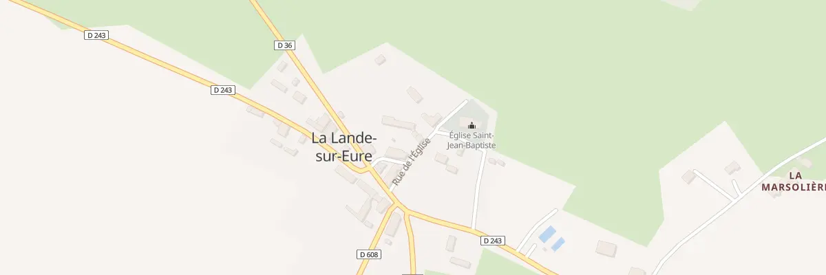 Plan du 7 Rue de l’Eglise Lande Eure à Longny les Villages