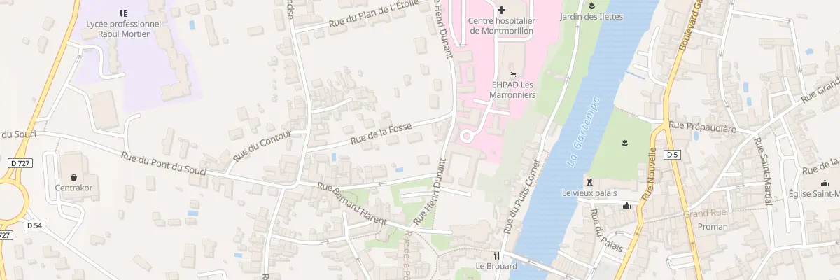Plan du 5 Rue de la Fossé à Montmorillon