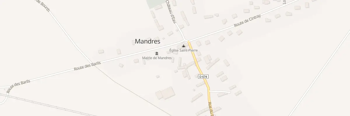 Plan du 2 Pl de l’Eglise à Mandres