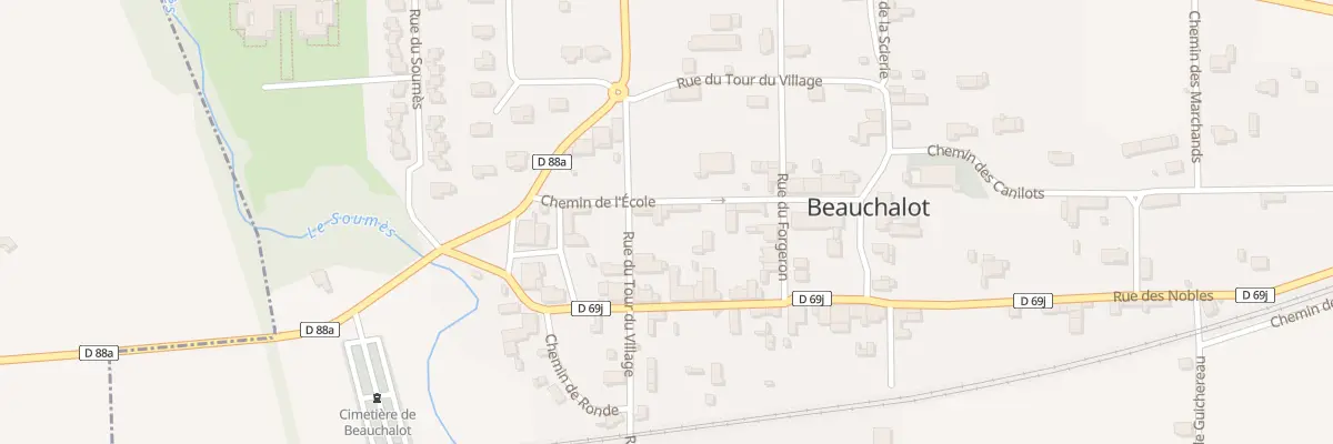 Plan du 3 Chem de l’Ecole à Beauchalot