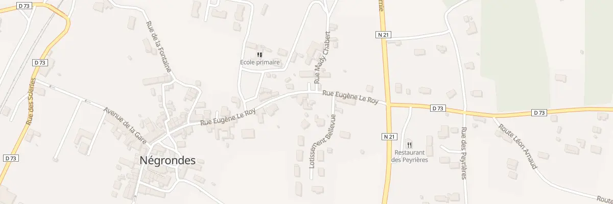 Plan du 3 Rue Eugène Le Roy à Négrondes