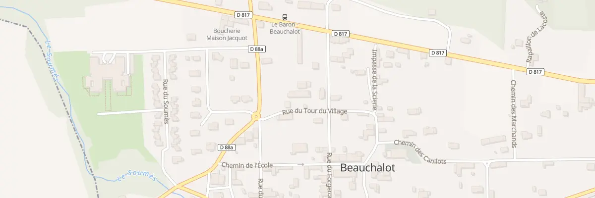 Plan du 20 Rue du Tour du Village à Beauchalot