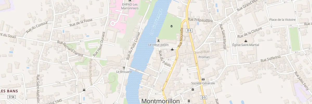 Plan du 7 Rue du Palais à Montmorillon