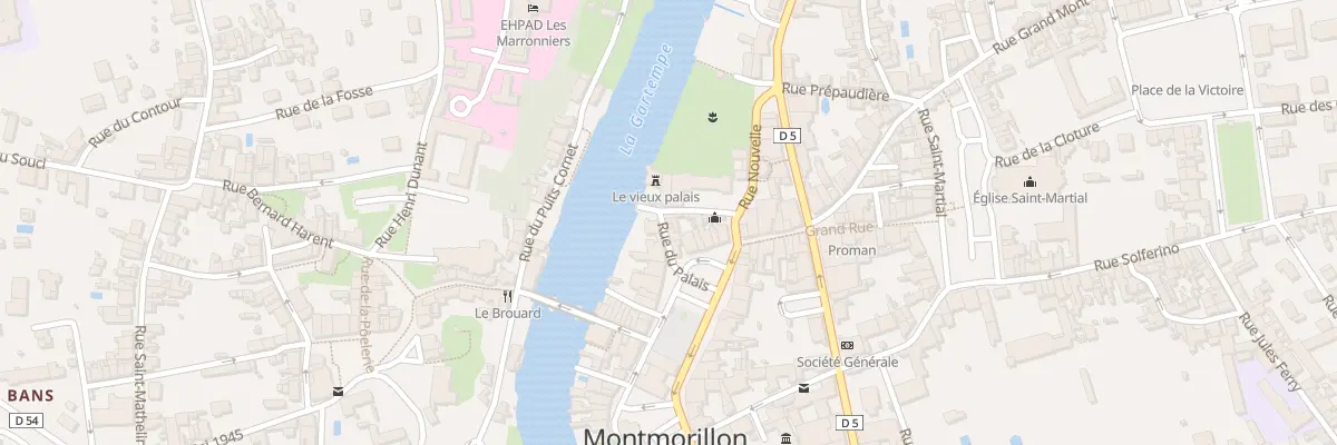 Plan du 8 Rue du Palais à Montmorillon