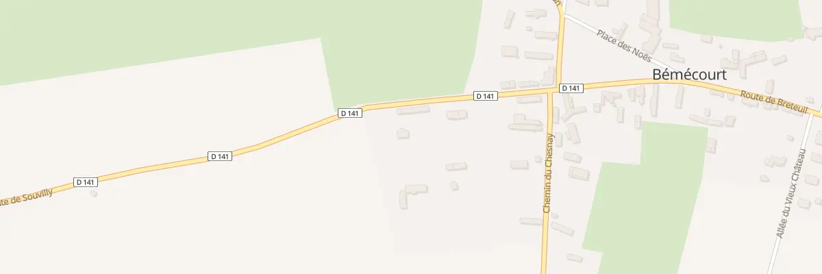 Plan du 3 Rte de Souvilly à Bémécourt