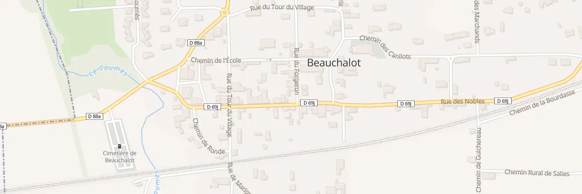 Plan du 1 Chem du Forgeron à Beauchalot